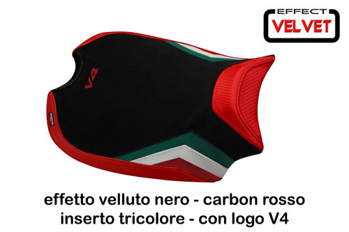 Ducati Panigale V4 2018 Tappezzeria Italia Wels-2 Seat Cover Velvet Effect New