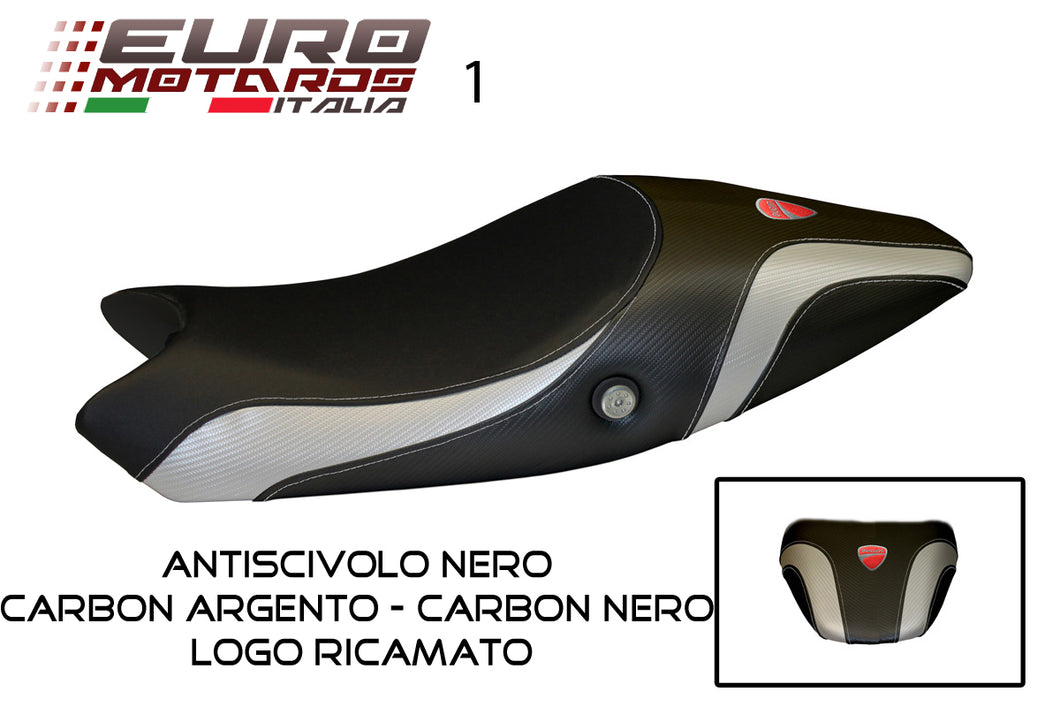 Ducati Monster 696 796 1100 Tappezzeria Logos Carbon Seat Cover Multi Colors