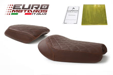Load image into Gallery viewer, Luimoto Vintage Diamond Seat Covers Front &amp; Rear Triumph Street Scrambler