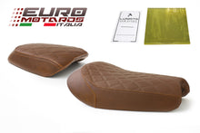 Load image into Gallery viewer, Luimoto Vintage Diamond Seat Covers Front &amp; Rear Triumph Street Scrambler
