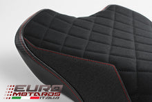 Load image into Gallery viewer, Luimoto Diamond Suede Seat Covers Set New For Triumph Street Triple 765 2017-20