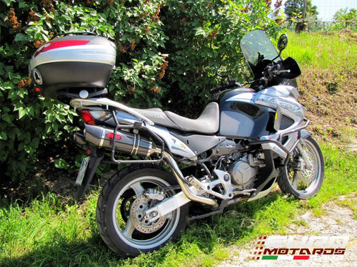 MassMoto Exhaust Dual Slip-On Silencers Oval Full Carbon Honda XL 1000 Varadero