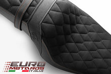 Load image into Gallery viewer, Luimoto Hex-Diamond Suede Tec-Grip Seat Cover For Harley Davidson Fat Bob 18-20