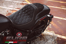 Load image into Gallery viewer, Luimoto Hex-Diamond Suede Tec-Grip Seat Cover For Harley Davidson Fat Bob 18-20