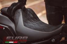 Load image into Gallery viewer, Luimoto Hex-Diamond Suede Tec-Grip Seat Cover For Harley Davidson Fat Bob 18-20