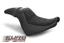 Load image into Gallery viewer, Luimoto Hex-Diamond Suede Tec-Grip Seat Cover For Harley Davidson Fat Bob 18-20