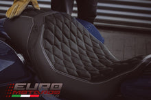 Load image into Gallery viewer, Luimoto Hex-Diamond Suede Seat Cover For Harley Davidson Road+Street Glide 11-20