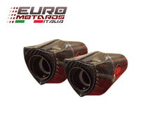 Load image into Gallery viewer, MassMoto Exhaust Dual Slip-On Silencers Oval Full Carbon Road Legal Ducati ST 2