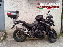 Load image into Gallery viewer, MassMoto oval full carbon exhaust silencer for Triumph Tiger Explorer 1200 2012-2016 — Euro Motards