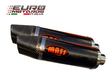 Load image into Gallery viewer, MassMoto oval full carbon dual exhaust silencers for Yamaha FZ6 2004-2010 — Euro Motards