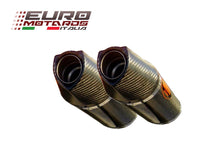 Load image into Gallery viewer, MassMoto oval full carbon dual exhaust silencers for Yamaha FZ6 2004-2010 — Euro Motards