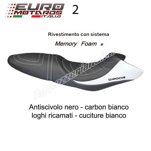 BMW R1200R 2006-2014 Tappezzeria Italia Bruno Carbon Comfort Foam Seat Cover New