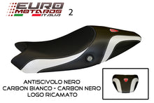 Load image into Gallery viewer, Ducati Monster 696 796 1100 Tappezzeria Logos Carbon Seat Cover Multi Colors
