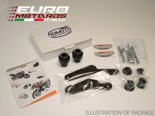 Load image into Gallery viewer, Benelli BN 302 2015-2019 RD Moto Crash Frame Sliders Protectors Black BN5-PH01-K