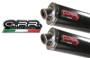 Suzuki GSX 1400 03-06 GPR Exhaust Systems Carbon Oval Slipon Mufflers