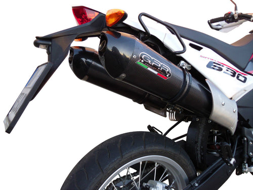 Husqvarna TE-E 630 2010 GPR Exhaust Systems GPE CF Slipon Mufflers Silencers