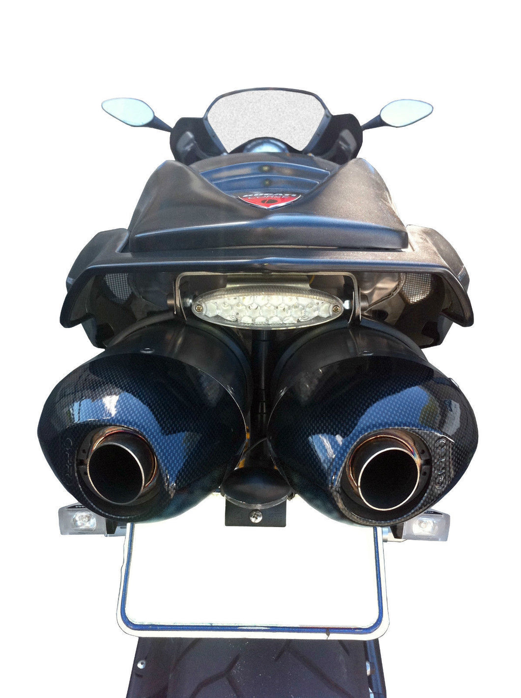 Ducati 749 999 GPR Exhaust Systems GPE Ti Slipon Mufflers & Number Plate Kit