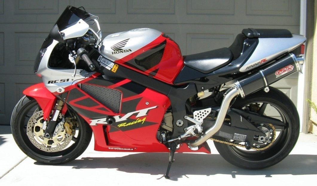 Honda SP2 RC51 2002-2006 GPR High Mount Exhaust Systems Carbon Slipon Mufflers