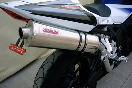 Suzuki GSXR 1000 2003-04 High Mount GPR Exhaust Systems Ti Oval Muffler Silencer
