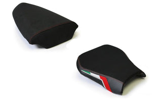 Luimoto Team Italia Suede Seat Covers Front & Rear For Aprilia RSV 1000R 2004-09
