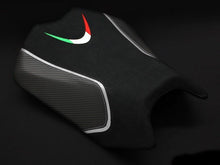 Load image into Gallery viewer, Luimoto Team Italia Suede Seat Covers Front &amp; Rear For Aprilia Tuono V4 2011-17