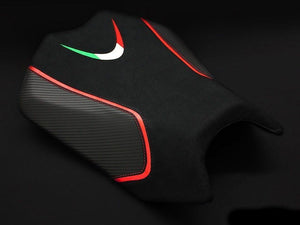 Luimoto Team Italia Suede Seat Covers Front & Rear For Aprilia Tuono V4 2011-17