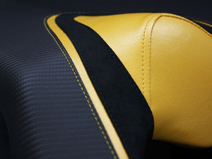 Luimoto Team Italia Suede Seat Covers Front & Rear For Aprilia Tuono V4 2011-17