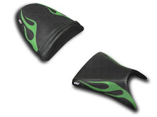 Load image into Gallery viewer, Luimoto Flame Seat Covers Set Front &amp; Rear 11 Colors For Kawasaki ZX6R 2003-2004