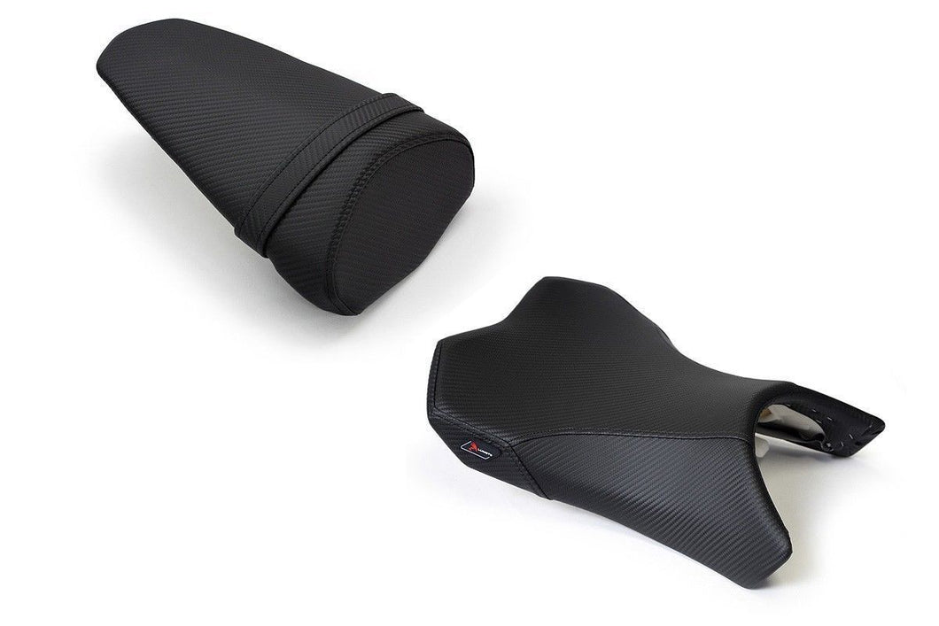 Luimoto Baseline Seat Covers Front & Rear Carbon Vinyl For Kawasaki Z1000 10-13