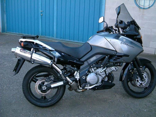 Suzuki DL1000 V-Strom 2002-2009 Endy Exhaust Dual (X2) Silencers Supra Silver