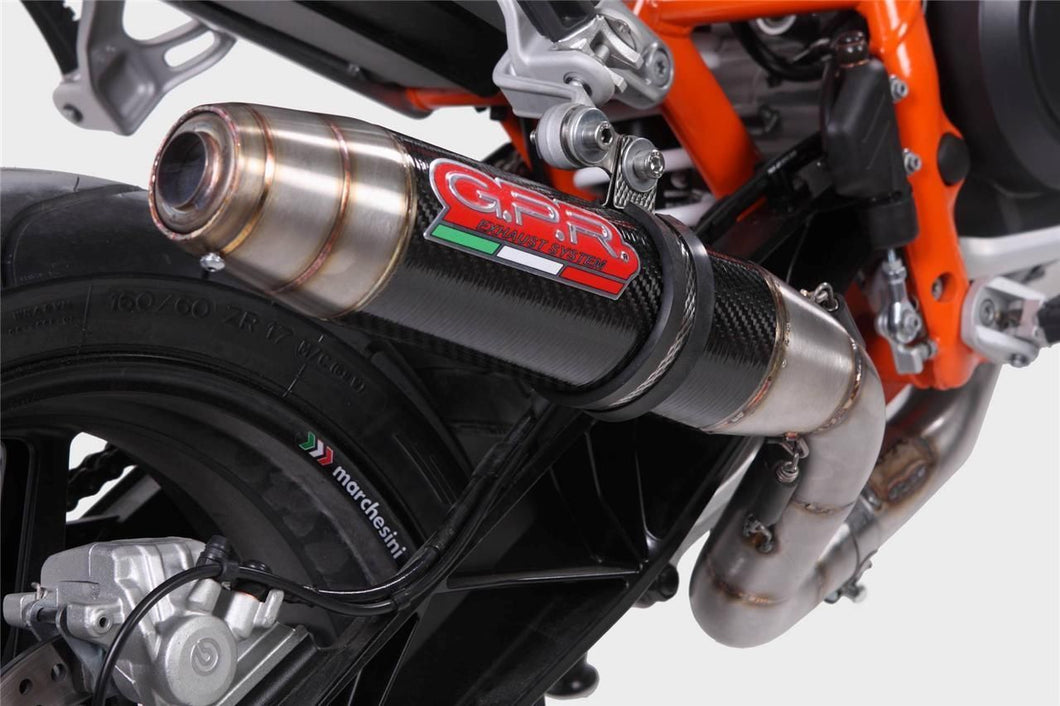 KTM Duke 690 2012-2016 GPR Exhaust Systems Deeptone Race Carbon Look Decat Can