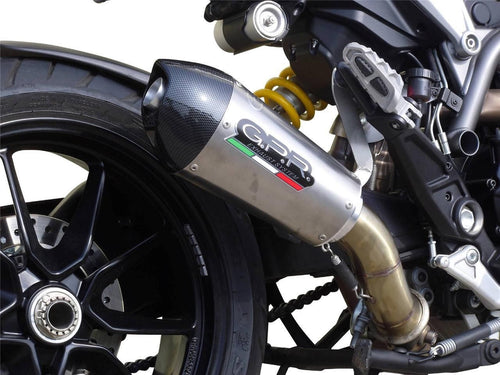 Ducati Hyperstrada 821 GPR Exhaust Systems GPE Ti Titanium Muffler Road Legal
