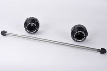 Load image into Gallery viewer, Honda CB919 Hornet 900 02-07 RD Moto Front Axle Protection Sliders Blk H3-PVN-K