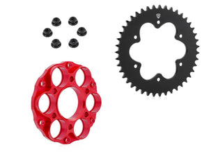 CNC Racing Sprocket-Carrier-Nuts Red 38/39/43T Ducati 1199 Panigale /S/R