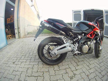 Load image into Gallery viewer, Aprilia Shiver SL 750 Silmotor Exhaust Italia Dual Carbon Silencers Carbon Caps