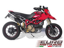 Load image into Gallery viewer, Ducati Hypermotard 1100-Evo Zard Exhaust Scudo Full 2&gt;1 System Titanium/Carb Cap