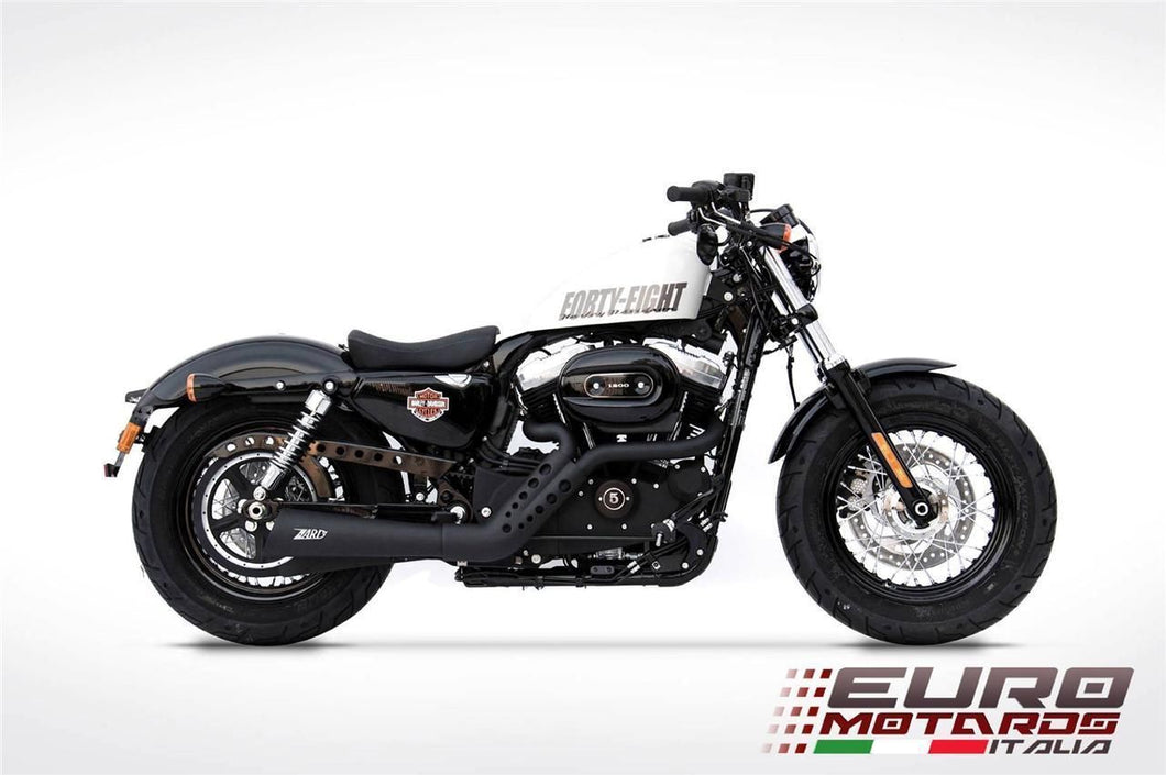 Harley Davidson Sportster 2003-2013 Zard Sport Exhaust System Ceramic Black
