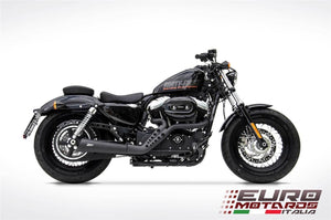Harley Davidson Sportster 2003-2013 Zard Sport Exhaust System Ceramic Black