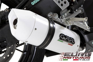 Aprilia Dorsoduro 750 2008-2014 GPR Exhaust Systems Dual Albus White Silencers