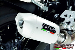 Moto Guzzi Breva 1100 4V 2005-2010 GPR Exhaust  Albus White Slipon Silencer