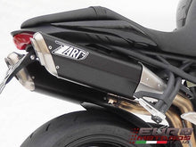 Load image into Gallery viewer, Triumph Speed Triple 2011-2015 Zard Dual Penta Black Slipon Silencers +4HP
