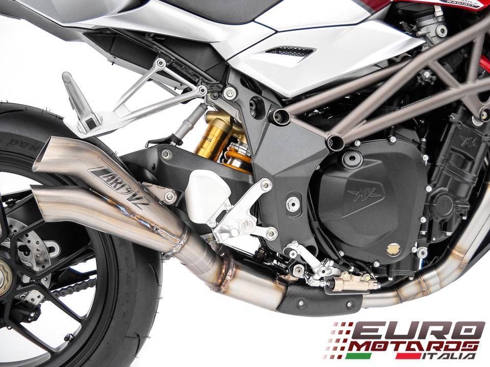 MV Agusta Brutale 1090 Zard Exhaust Full System + V2 Silencer Steel/Titan