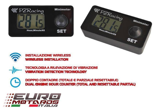 PZRacing MiniMeter Wireless Engine Hour Meter Racing/Motocross/SBK/Superspor