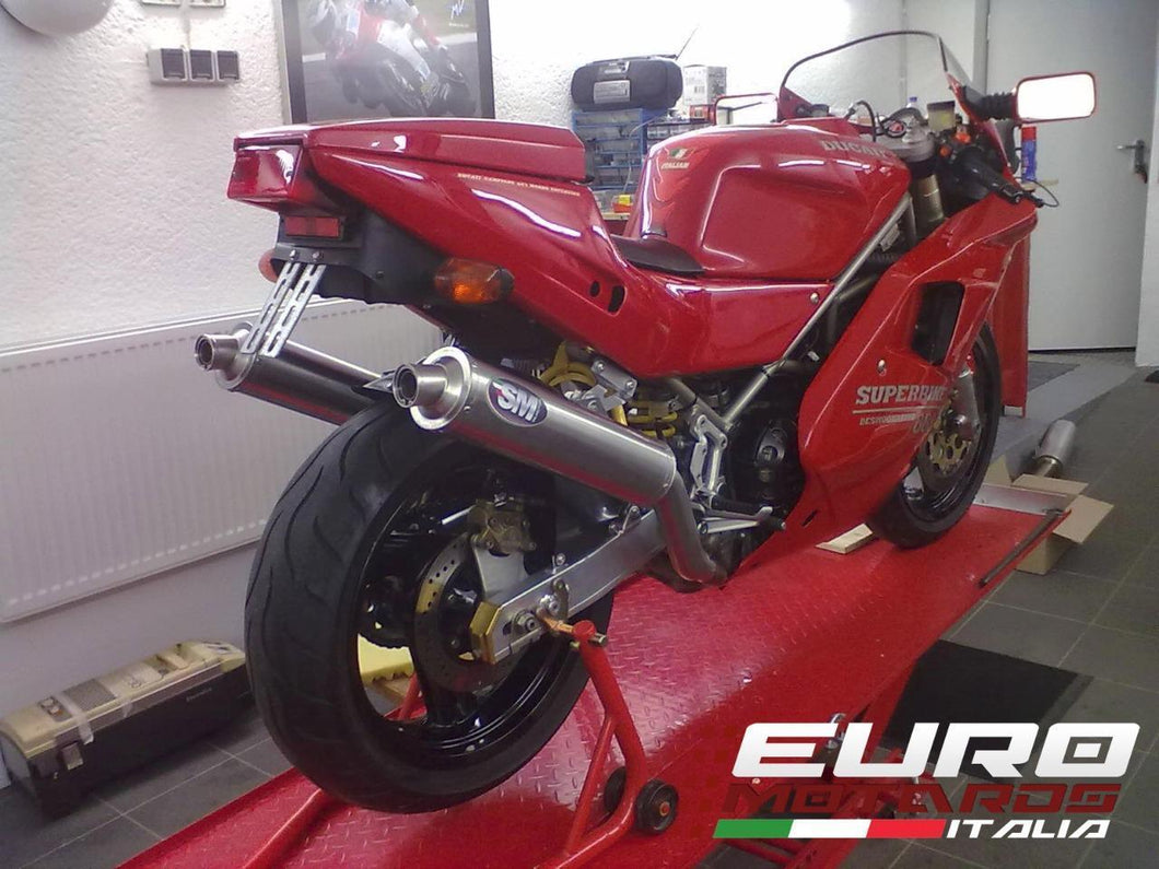 Ducati 851 888 Silmotor Exhaust Dual Inox Slipon Silencers Cans New Road Legal