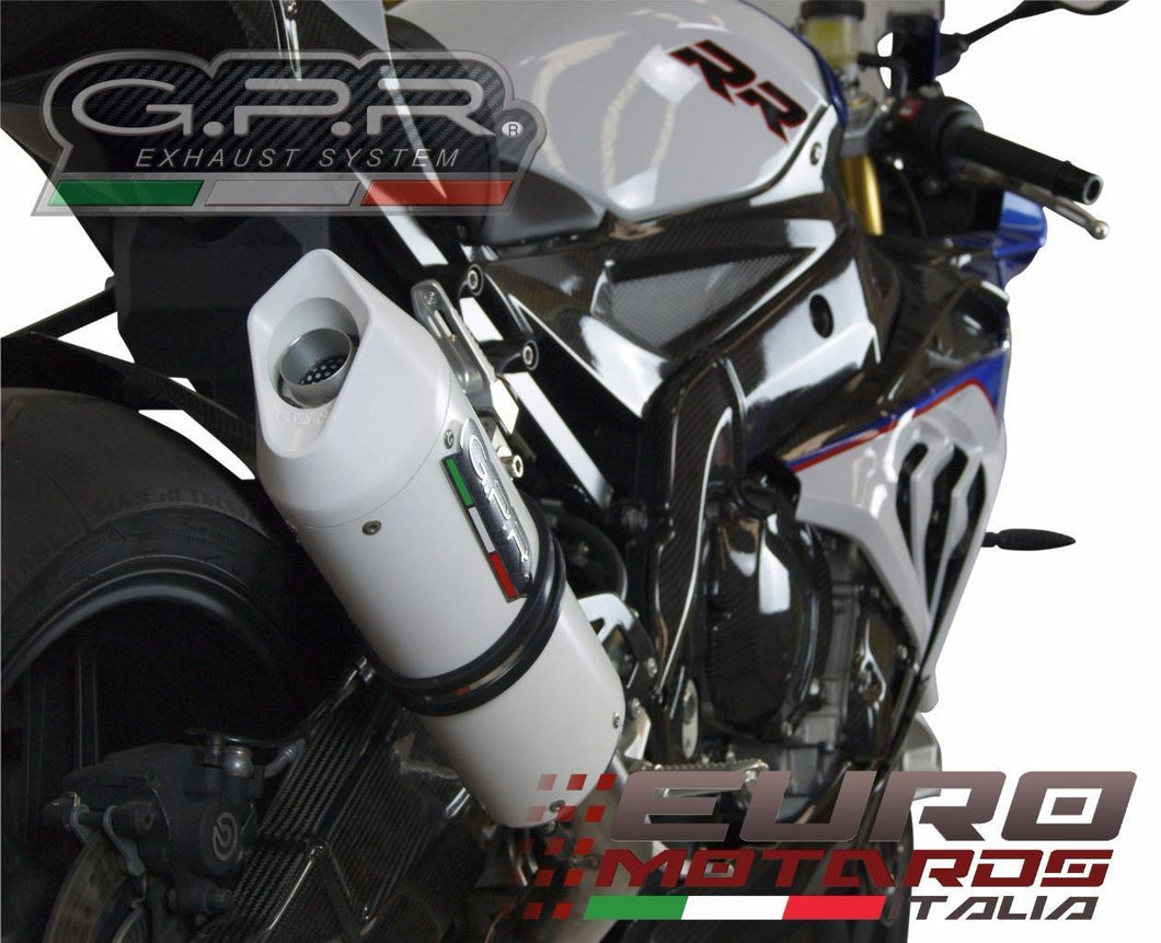 BMW S1000RR 2015 GPR Exhaust Albus White Slipon Silencer Road Legal