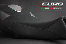 Load image into Gallery viewer, Luimoto Team Italia Tec-Grip Suede Seat Cover For Aprilia Shiver 750 2010-2020