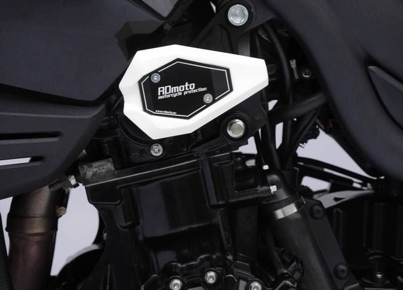 Kawasaki Z1000 2014-2020 RD Moto Crash Frame Sliders Protections White K37S-SL01