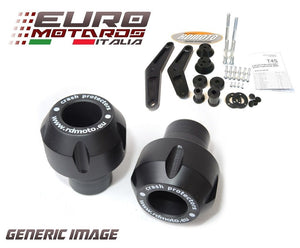 Honda VFR 750F 1994-1997 RD Moto Crash Frame Sliders Protectors Black H9-PH01-K
