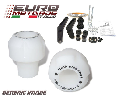 Suzuki GSX-S 1000F 2014-2021 RD Moto Crash Frame Sliders Protectors White