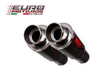 Load image into Gallery viewer, MassMoto Exhaust Dual Silencers M1 MotoGP Style Carbon Moto Guzzi Griso 1200 8V